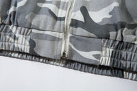 GREY CAMO FUR HOODED JACKET