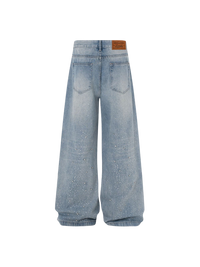 RHINESTONE BAGGY JEANS