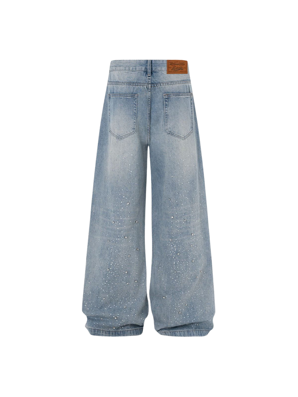 RHINESTONE BAGGY JEANS