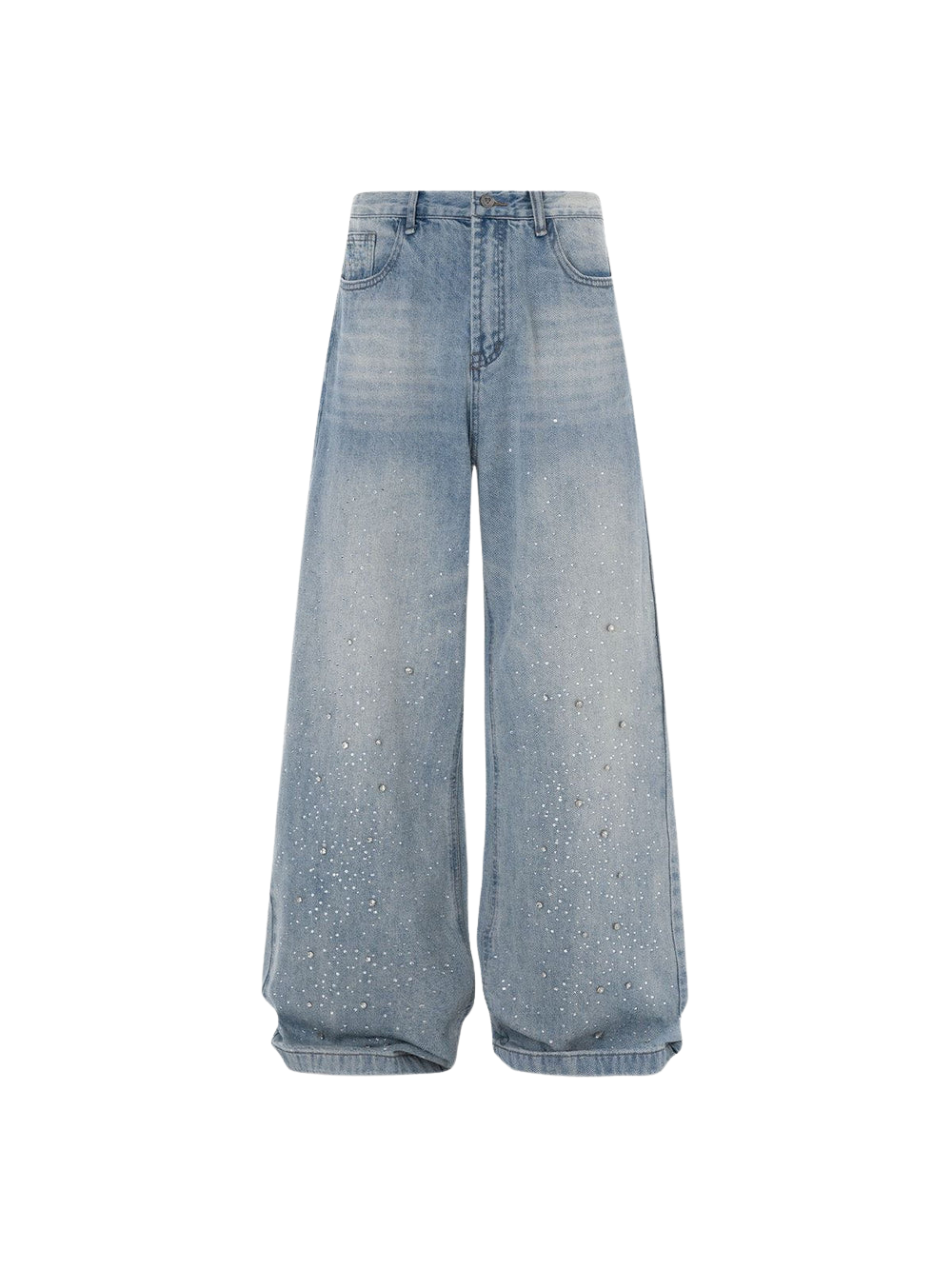 RHINESTONE BAGGY JEANS