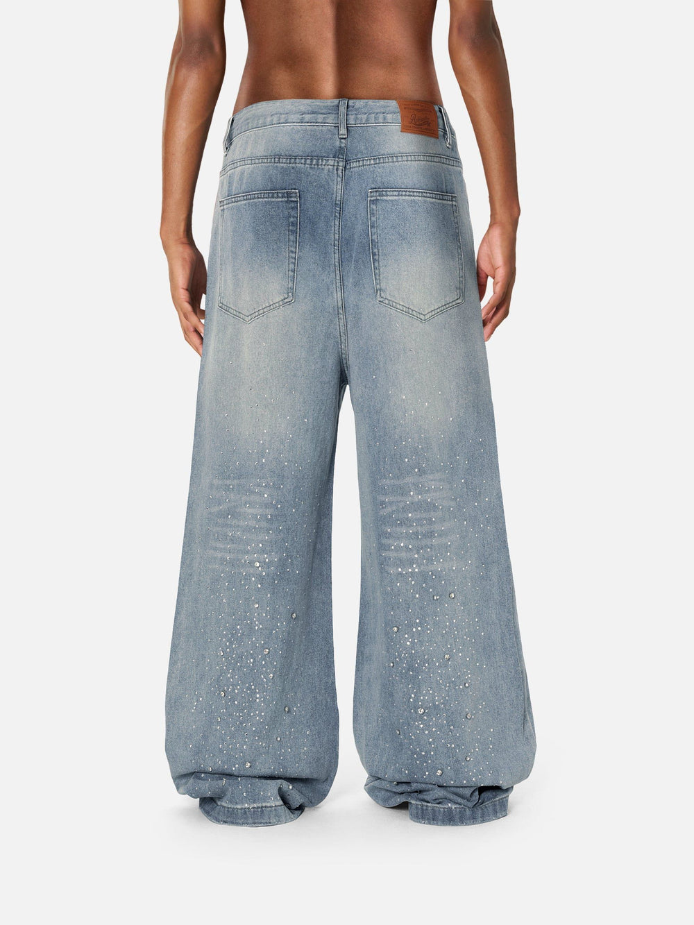 RHINESTONE BAGGY JEANS